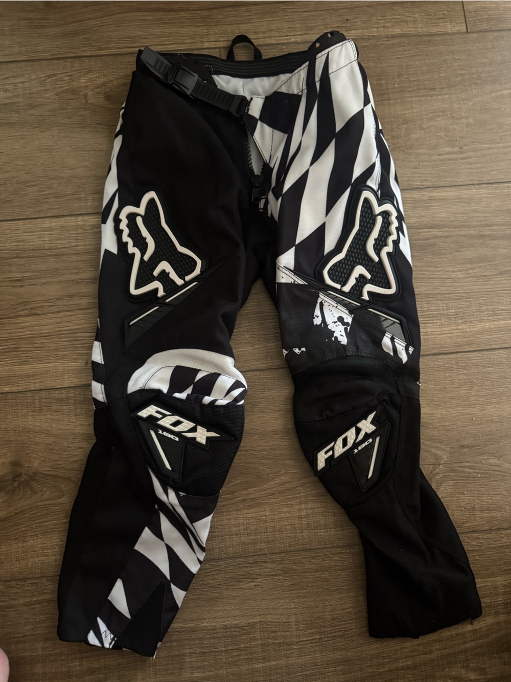 Fox White and Black MX Pants Interior Logo Detail